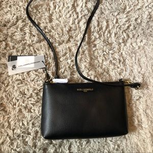 NWT Karl Lagerfield Paris black crossbody